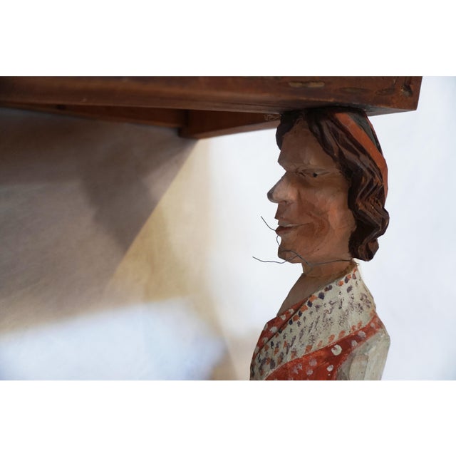 Swedish Allmoge Carved Folk Console Circa 1820 For Sale - Image 12 of 16