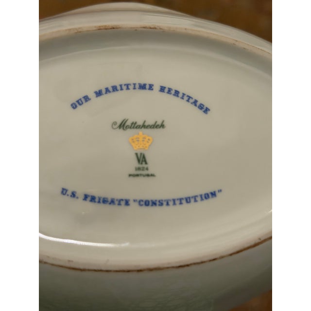 Coastal Vintage Mottahedeh Maritime Ship Dish For Sale - Image 3 of 6