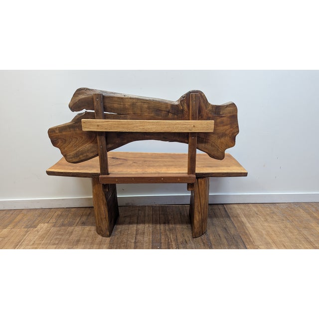 1980s Natural Organic Modern Bench For Sale - Image 5 of 9