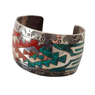Vintage Native American Cuff Bracelet For Sale