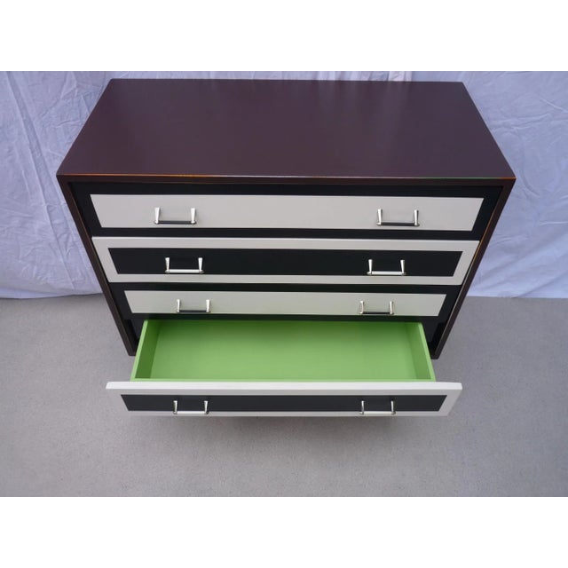 Brown Large Vintage Chest of Drawers 4 Drawers, 1950s For Sale - Image 8 of 10