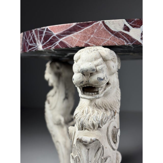 Grand Tour Style Center Table in Faux Marble For Sale - Image 18 of 18