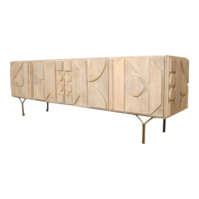 Late 20th Century Brutalist Media Cabinet For Sale