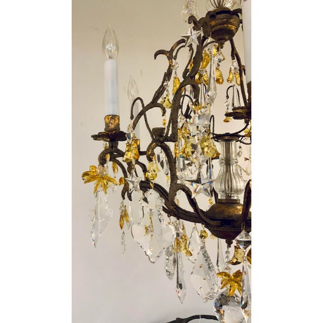 Original Retail $9824, elegant traditional Myran Allan Luxury Lighting Italian Swarovski Versailles Chandelier, amber...