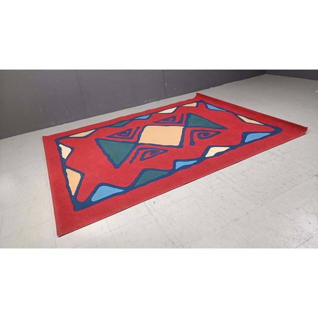 Large Hand-Knotted Rug, 1980s For Sale - Image 4 of 8