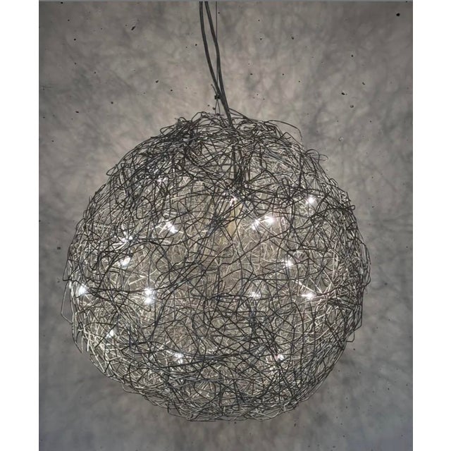 Fil De Fer Suspension by Enzo Catellani for Catellani & Smith, 1990s, in Very Good conditions. Designed 1990 to 1999 This...
