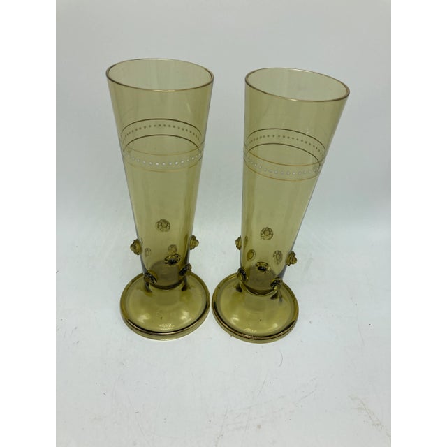 Pair of Murano Champagne Glasses For Sale In Charleston - Image 6 of 8