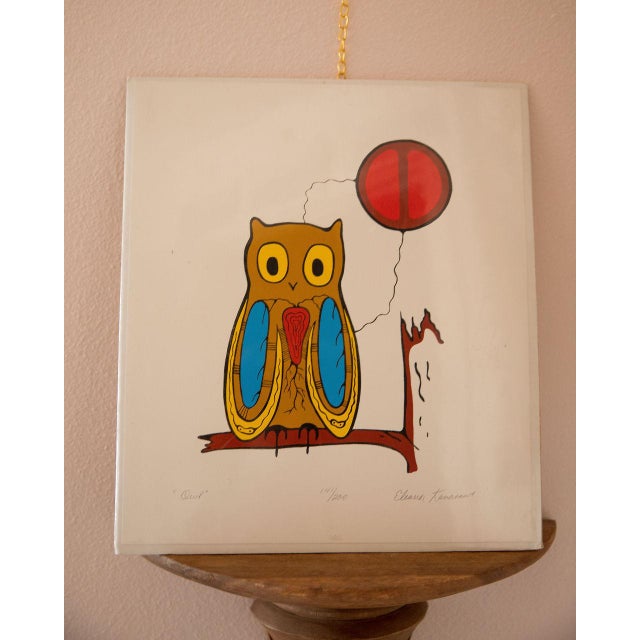 "Owl" by Eleanor Kanasawe signed and numbered 141/200. Eleanor Kanasawe is an indigenous artist from Ontario, Canada. The...