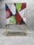 Wood Torino Reverse, Painted Glass and Brass 2 Door Dry Bar Cabinet by Johnathan Adler For Sale - Image 7 of 13