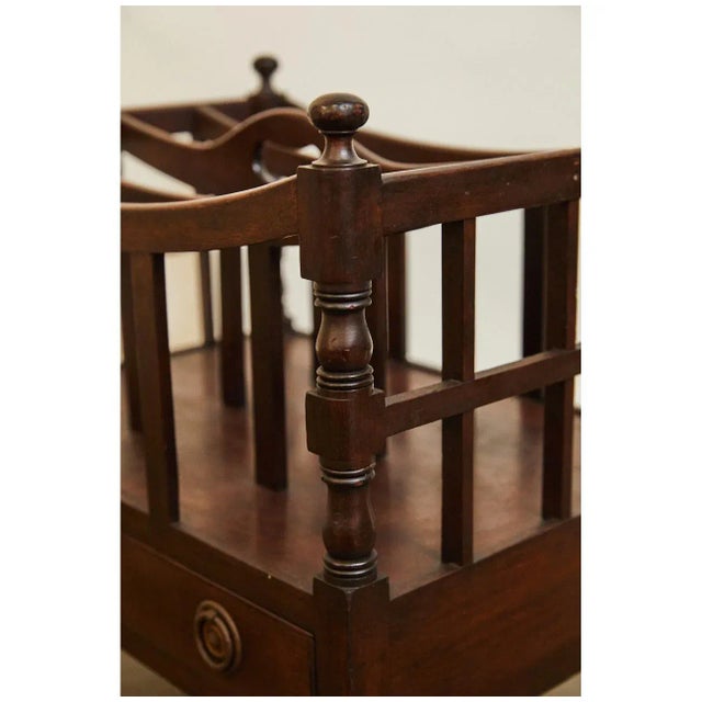 This beautifully designed Regency period Canterbury is made from Mahogany with brass drop pull fixtures on the lower...