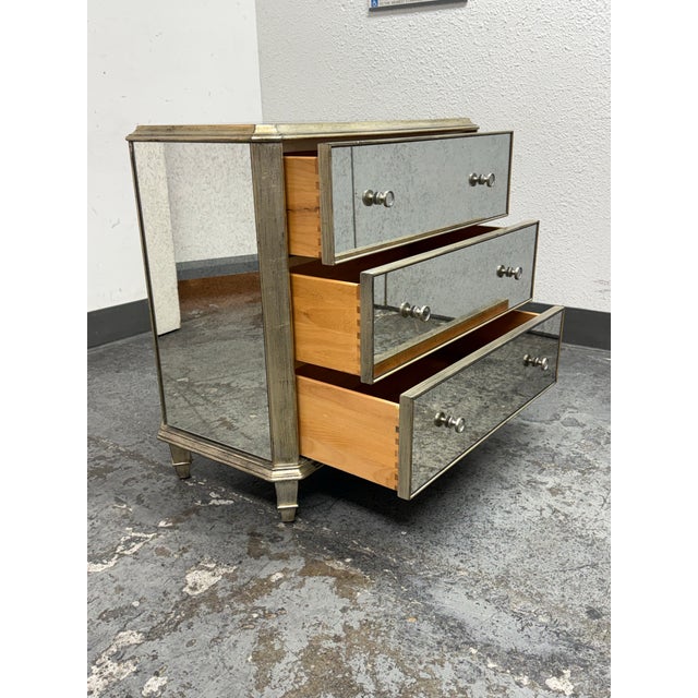 Ethan Allen Ethan Allen Vivica Mirrored Chest of Drawers For Sale - Image 4 of 12