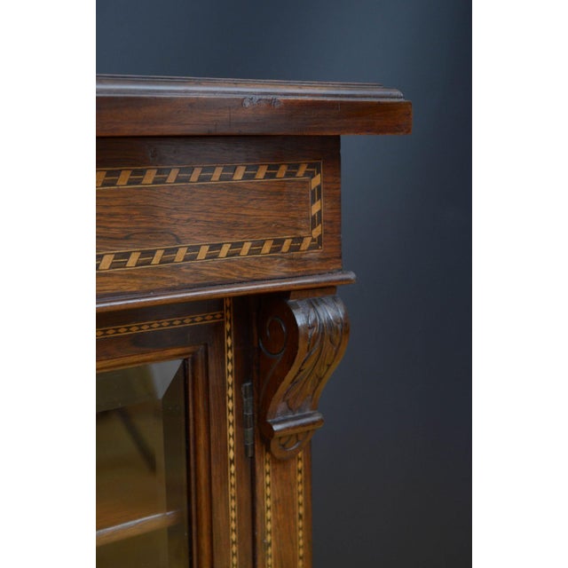 Edwardian Rosewood and Mahogany Cabinet, 1890s For Sale - Image 9 of 16
