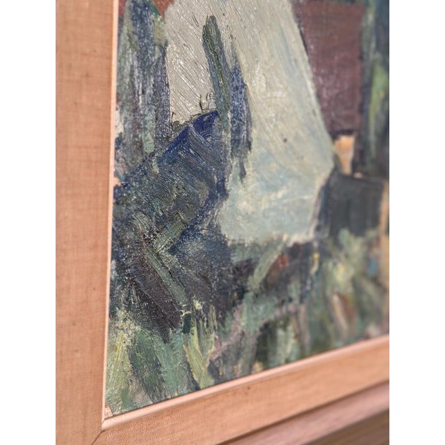 Carl Berndtsson, Fiskeläge, 1960s, Oil on Canvas For Sale - Image 4 of 18