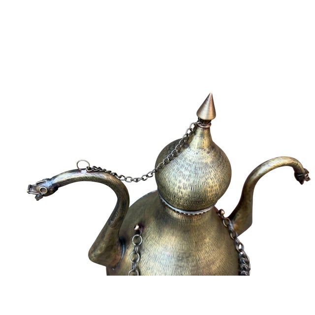 Dual Dragon Handle Brass Ewer For Sale - Image 13 of 13