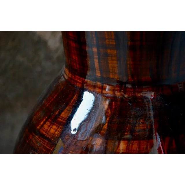 Ceramic Vintage French Brutalist Vase from Saint Clément For Sale - Image 7 of 11