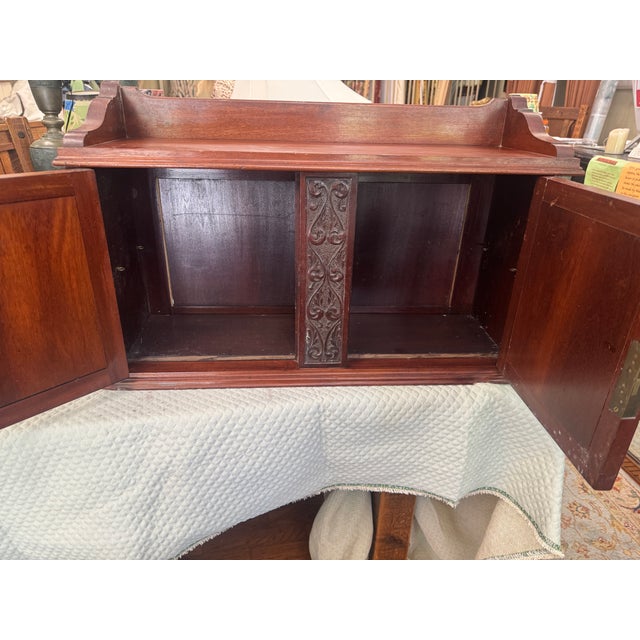 Antique Hanging Wall Cabinet For Sale - Image 4 of 8