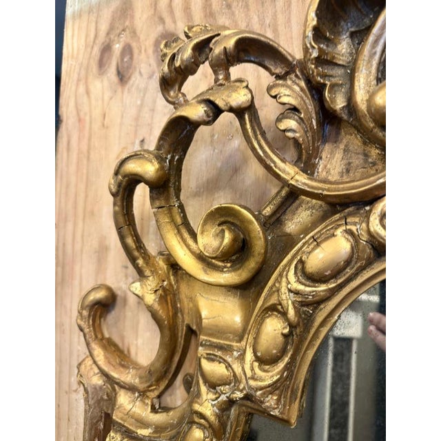 Glass Large French Gilt Girandole Pier Mirror, 1850 For Sale - Image 7 of 13