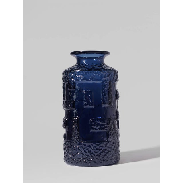 Dark Cobalt Glass Vase by Göte Augustsson for Ruda Glasbruk, 1960s For Sale - Image 6 of 6