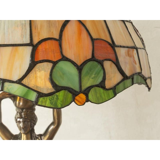 Glass Art Nouveau Tiffany Table Lamp For Sale - Image 7 of 11