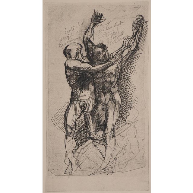 After Auguste Rodin, Nude, Dante, The Terror, Engraving For Sale - Image 7 of 7