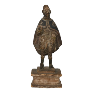 A 17th Century Italian Carved Wood Sculpture of Saint Roch