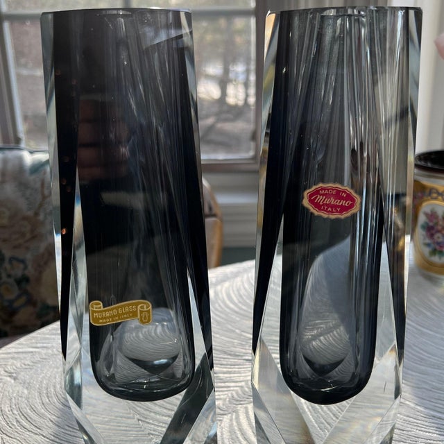 Murano Vintage Murano glass Vases // midcentury art glass // Seguso // midcentury modern // Collectible glassware For Sale - Image 4 of 10
