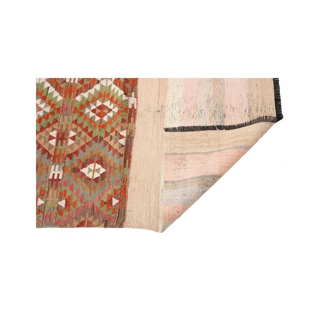 1960s Decorative Vintage Turkish Kilim Rug - 4`5″ X 5`1″ For Sale - Image 5 of 6