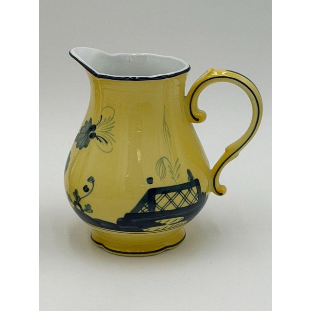Richard Ginori Ginori 1735 Oriente Italiano Citrono Covered Sugar Bowl and Creamer For Sale - Image 4 of 18