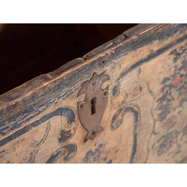Antique Hand-Painted Wedding Chest, 1846 For Sale - Image 10 of 18