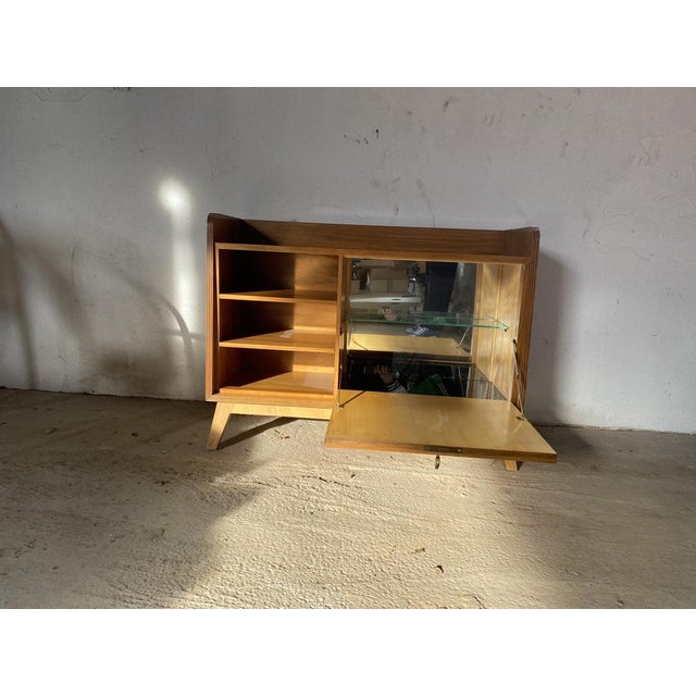 Mid-Century Cherry Bar Cabinet from Möbel Mann, 1950s For Sale - Image 11 of 18