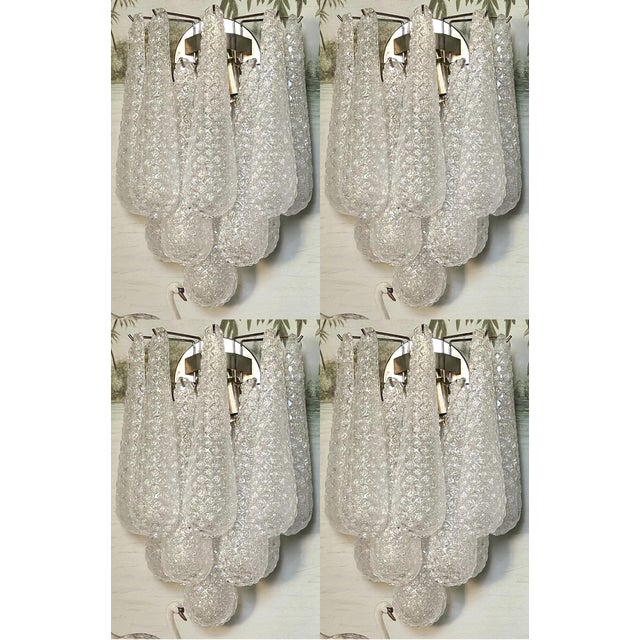 Murano Wall Lamps with Drop Formed Prisms, 2000, Set of 4 For Sale - Image 8 of 8