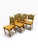 Yellow Set of Six Danish Oak Dining Chairs by Henning Kjærnulf For Sale - Image 8 of 18