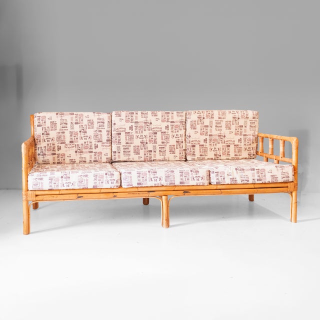 Italian Riviera Modern Bamboo and Rattan Sofa in the style of Vivai del Sud Style, 1970s For Sale - Image 14 of 18