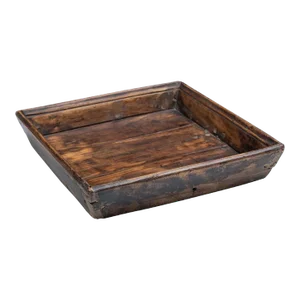 Vintage Mongolian Wood Tray