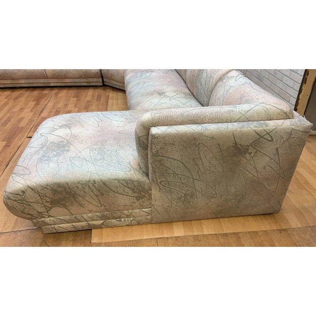 Postmodern L Shaped Sectional Sofa by Bernhardt for Reupholstery For Sale - Image 11 of 13