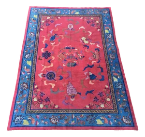 Antique Chinese Art Deco Rug, 1920s