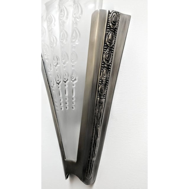 Art Deco French Art Deco Fan Sconces - a Pair For Sale - Image 3 of 8