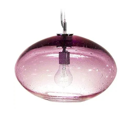Tempo Orbit Pendant Light from the Fizz Collection in Rose Quartz For Sale - Image 4 of 4