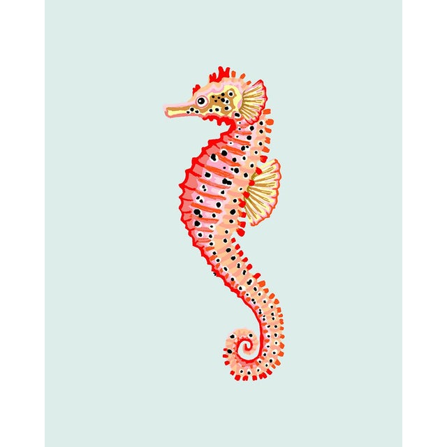 "Seahorse (Seafoam Blue)" Contemporary Giclee Print by Sarah Gordon For Sale
