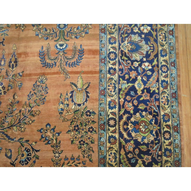 Contemporary Zabihi Collection Oversize Antique Persian Yazd Carpet For Sale - Image 3 of 6