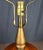 1960s Large Orange Dimensional Ceramic & Brass Mid Century Table Lamp For Sale - Image 13 of 18