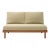 Rishon Teak Outdoor Love Seat - Antique Beige For Sale