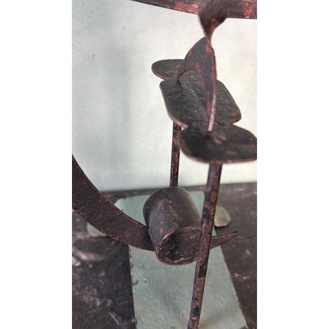 Vintage Folk Art Little Red Riding Hood and Wolf Balancing Sculpture For Sale In Los Angeles - Image 6 of 8