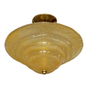 Murano Gold Rugiadoso Glass Semi Flush Mount Ceiling Light