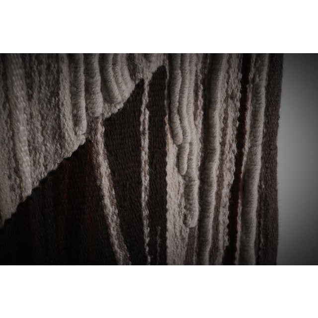 1960s Abstract Hand Knotted Wall Tapestry, France, 1960s For Sale - Image 5 of 9