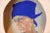 Contemporary Matthew Reeves White Canvas Wrapped Portrait of a Woman With Bright Blue Handkerchief 2020 For Sale - Image 3 of 6