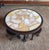 Vintage Onyx Stone Top Coffee Table With Nesting Stools For Sale - Image 10 of 12