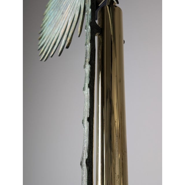 1970s Fan Palm Bronze and Brass Table Lamp from Valenti, 1970s For Sale - Image 5 of 18