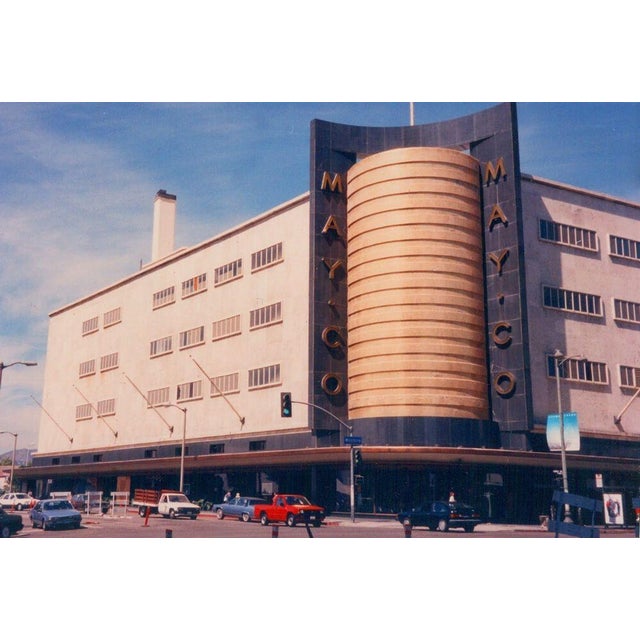 1930s Original May Company Wilshire Streamline Art Deco Stainless Pendant Ceiling Lamp For Sale In Los Angeles - Image 6 of 6