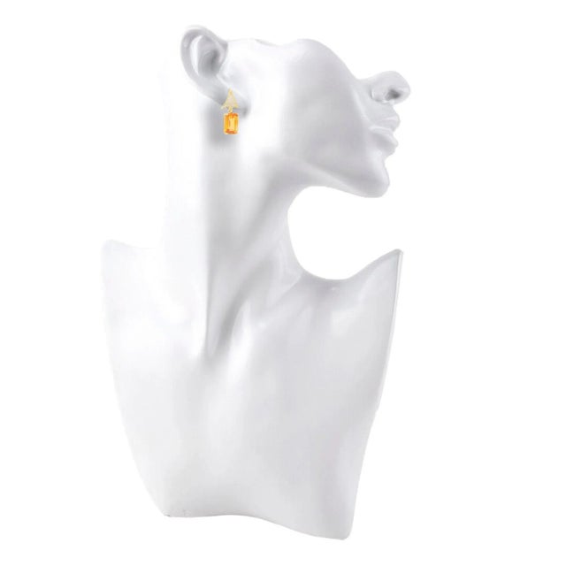 Citrine 14k gold earrings studs. Citrine statement earrings. Delicate citrine earrings studs. Triangle earrings. Octagon...